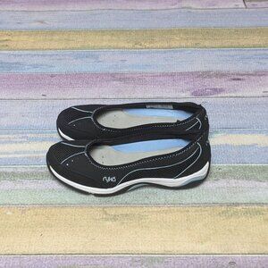 Ryka Tensile Ballet Slip-ons Black/Blue Size 6
